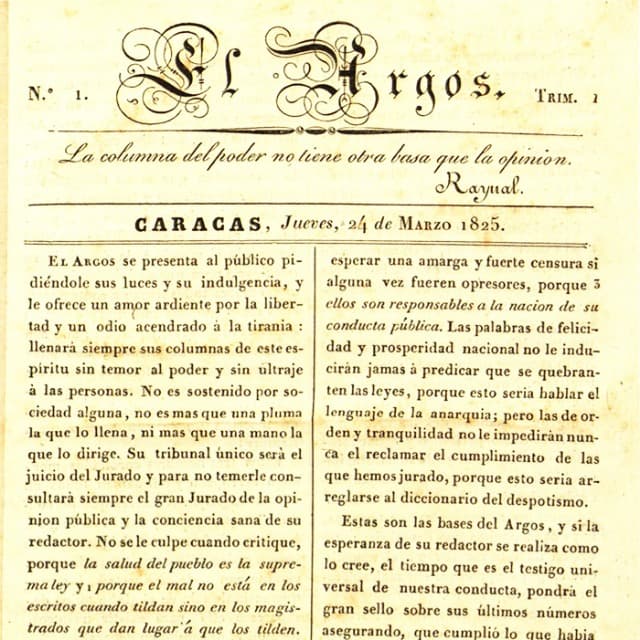 El Argos - 24 Marzo 1825 N°1