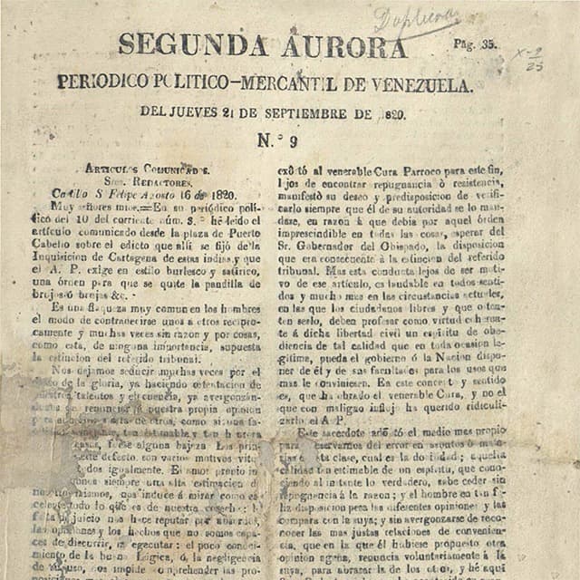 Segunda Aurora - 21 Septiembre 1820 N°9