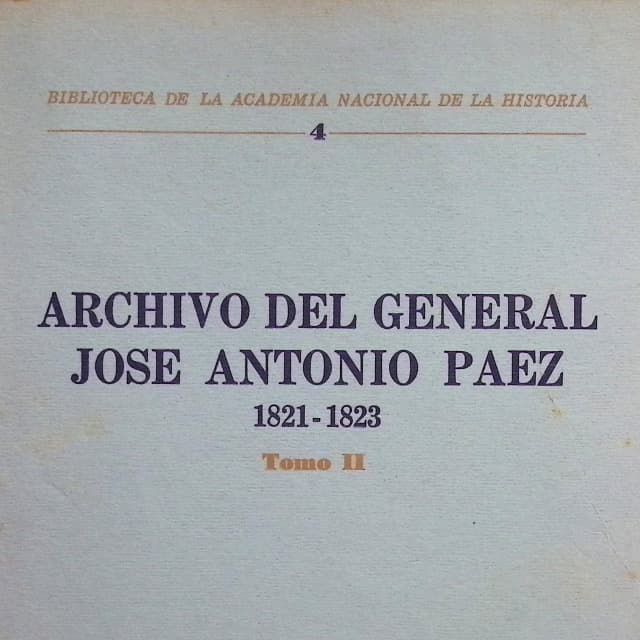 Archivo del General José Antonio Páez, Tomo II