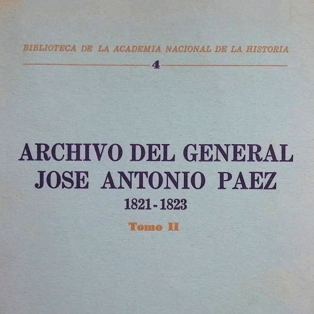 Archivo del General José Antonio Páez, Tomo II
