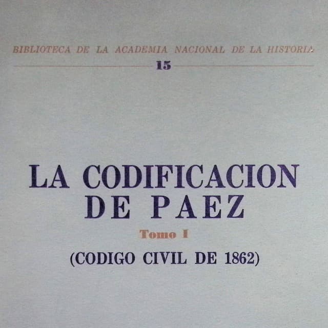 La codificación de Páez (Código Civil de 1862), Tomo I