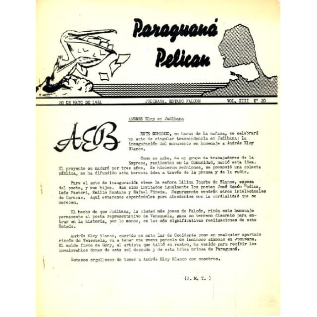 Pelicano de Paraguana - 20 May 1961