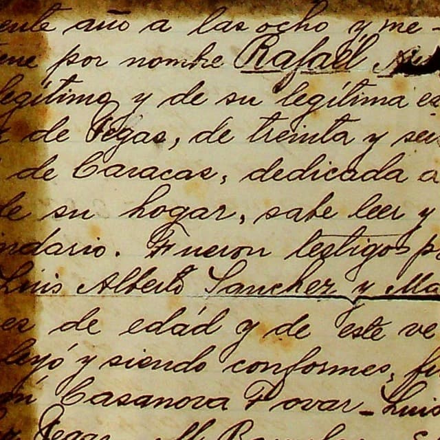 Archivo Rafael Vegas - Acta de nacimiento Archivo Rafael Vegas - Acta de nacimiento