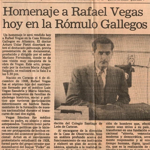 Archivo Rafael Vegas Sánchez - Prensa Archivo Rafael Vegas Sánchez - Prensa